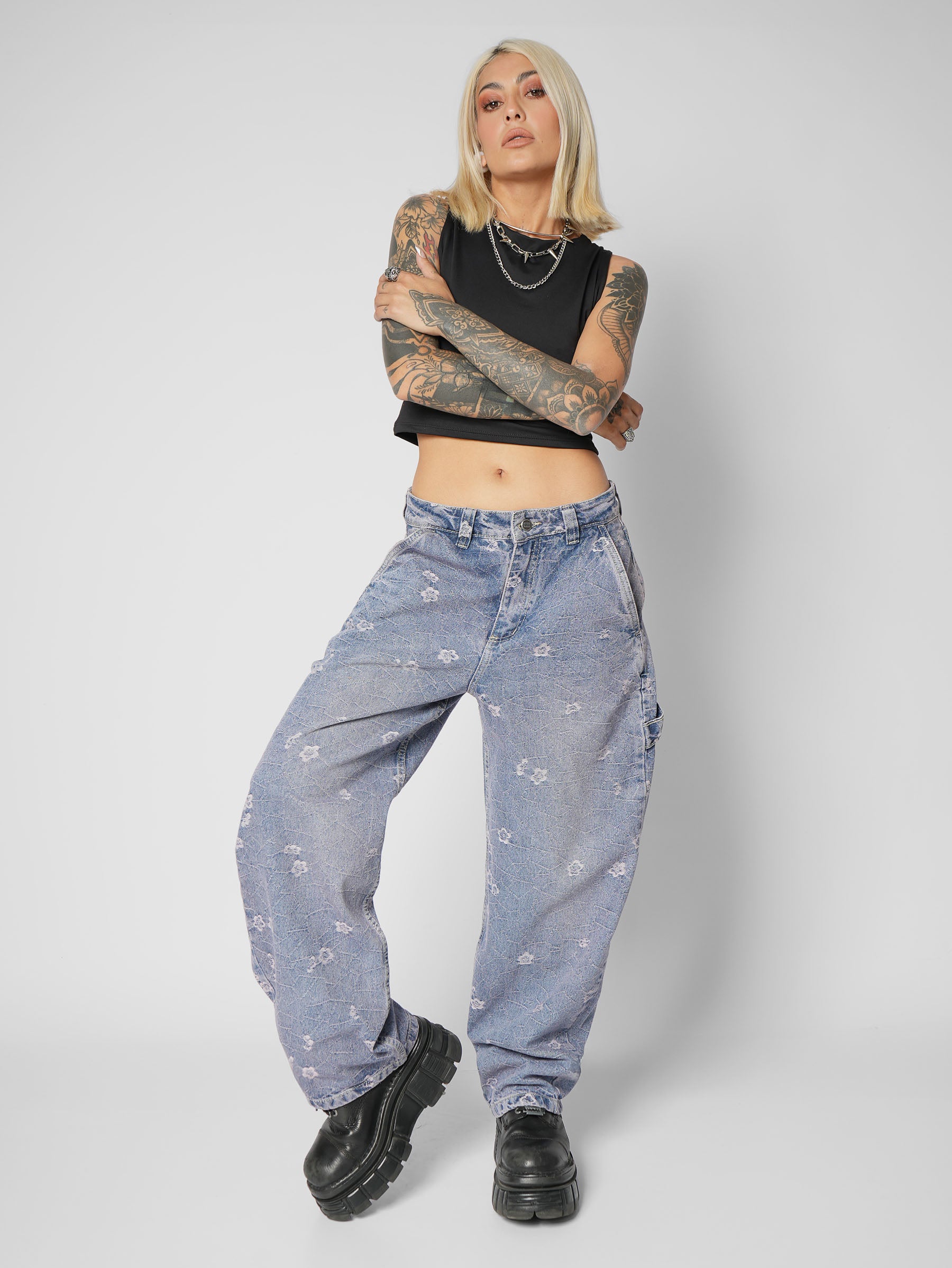 Baggy Floral Violet